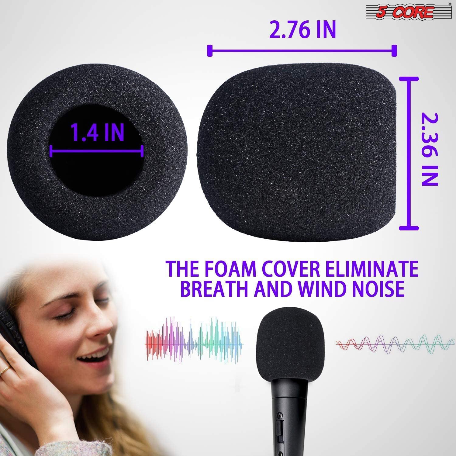5Core Recording Microphone Podcast Bundle w Condenser Mic  Desk Stand  Foam Cover  Shock Mount (US-only)